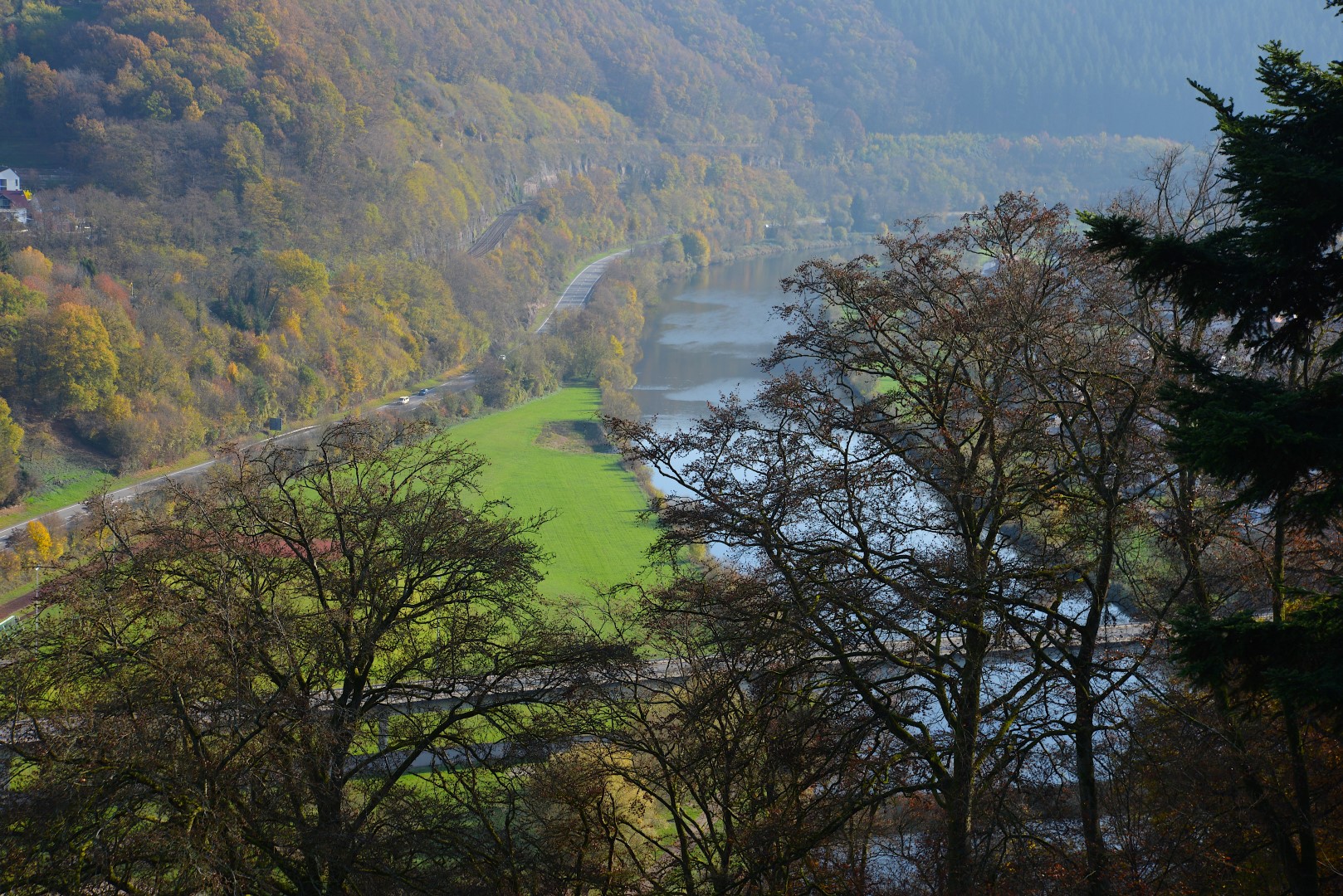 Blick von der Minneburg auf das Neckartal. Photo Credit: Cornelia Lohs