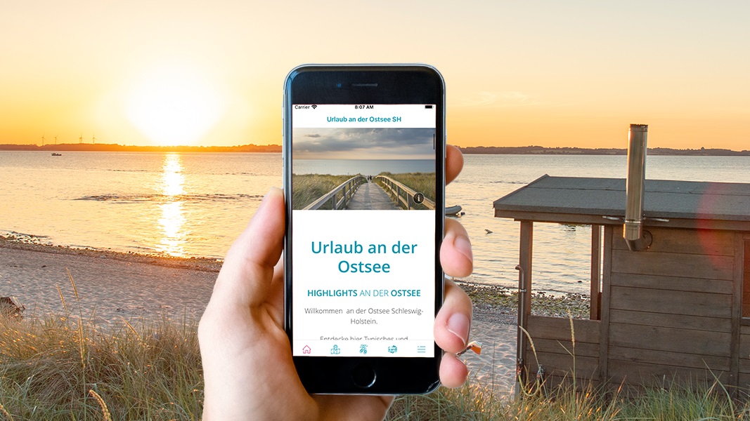 So sieht sie aus, die neue App. Photo Credit: www.ostsee-schleswig-holstein.de So sieht sie aus, die neue App. Photo Credit: www.ostsee-schleswig-holstein.de