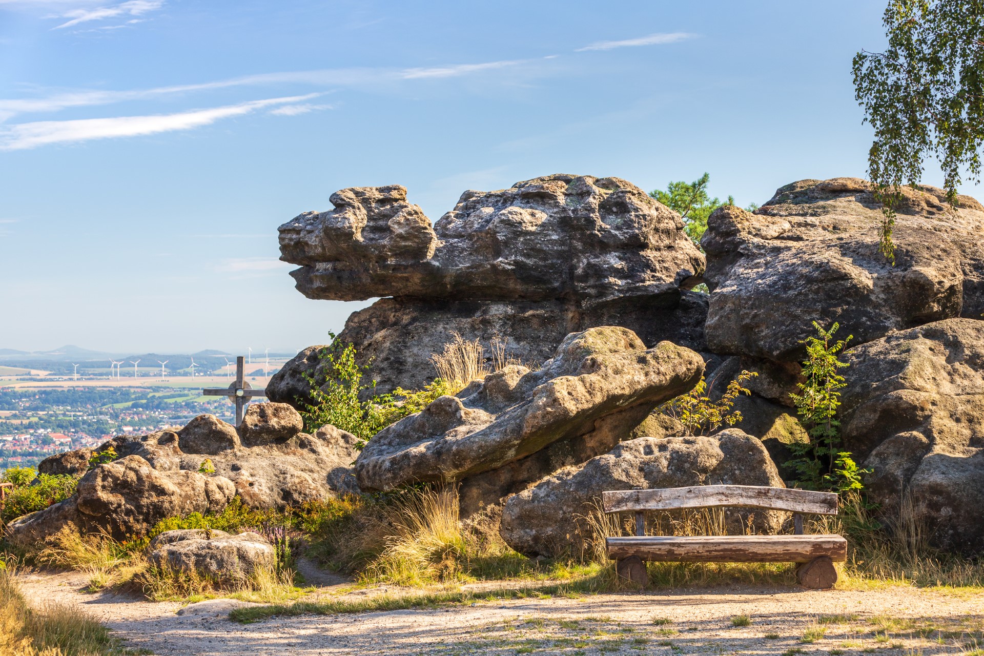 Das Zittauer Gebirge: Der Steinzoo mit tierähnlichen Felsformationen ist für Familien mit Kindern ein Wanderparadies. Photo Credit: Thomas Glaubitz 