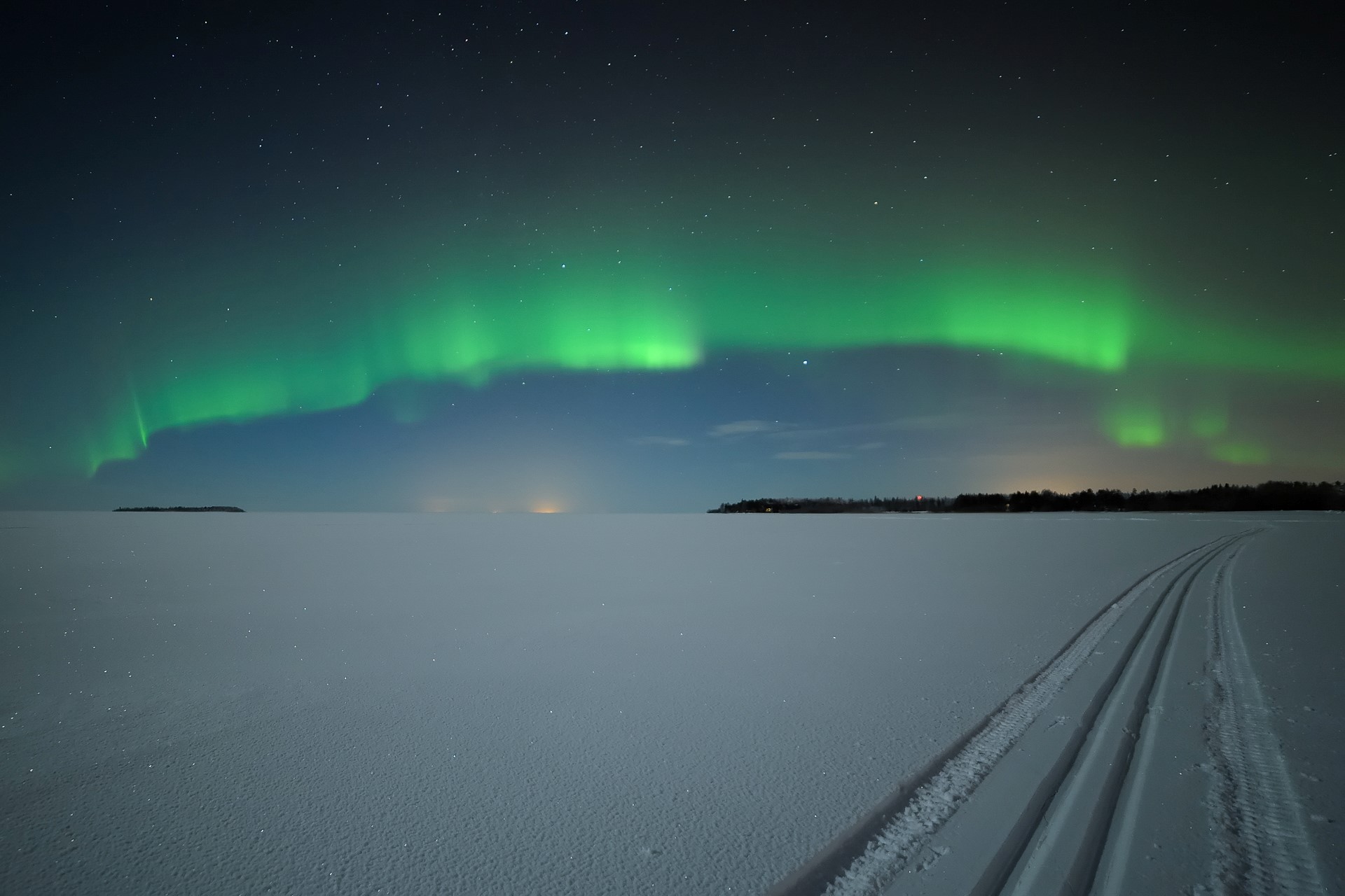 Polarlicht im Winter. Foto: Visit Finland