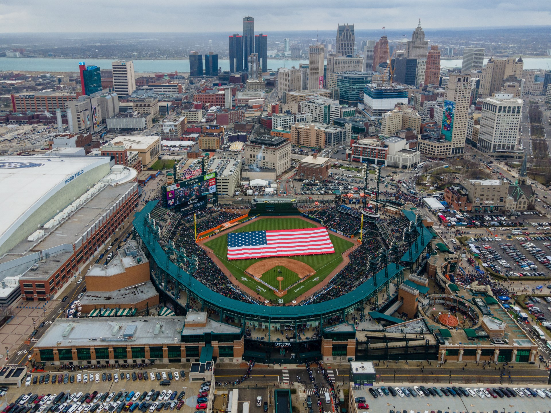 Stadion des Baseball-Teams Detroit Tigers. Foto Visit Detroit Stadion des Baseball-Teams Detroit Tigers. Foto Visit Detroit