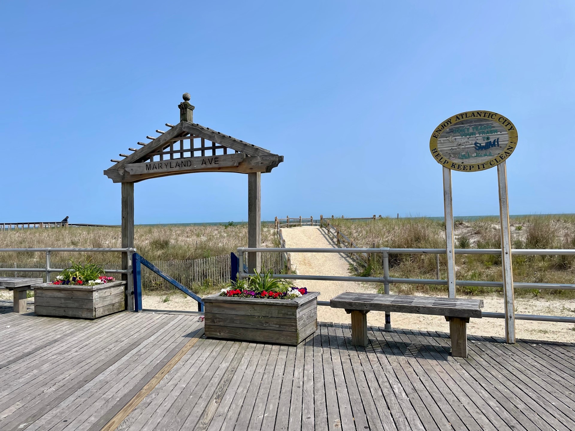 Boardwalk am Maryland Beach in Atlantic City. Foto: WTS 2023