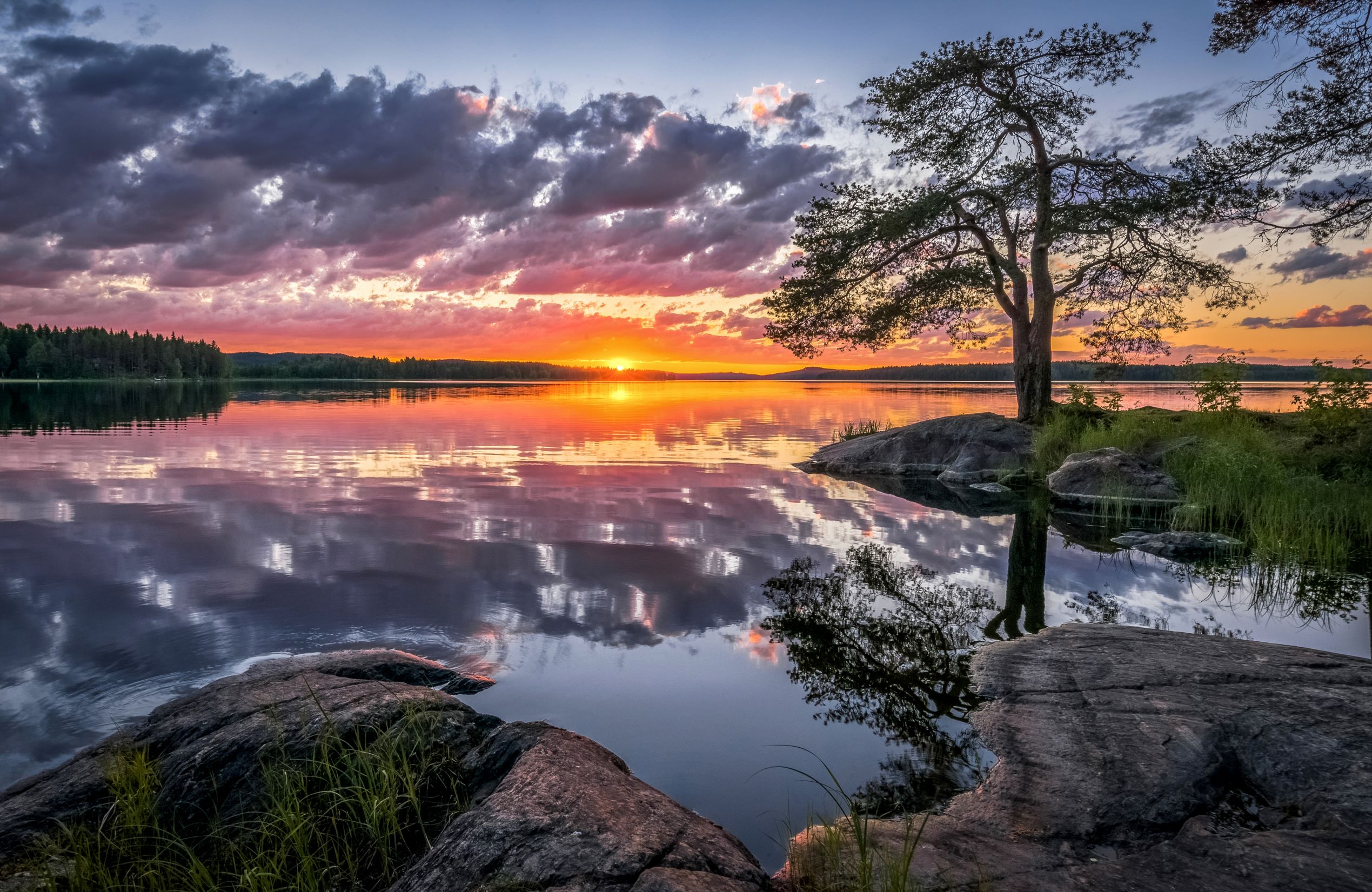 Sonnenuntergang bei Nurmes. Foto: Asko Kuittinen | Visit Finland